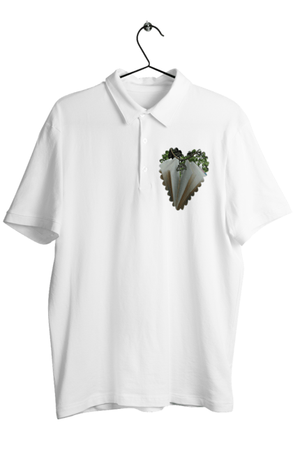 Поло чоловіче з принтом "Книжкова валентинка". Дерево, книги, книжки, любов, прикраса, природа, серце, форма серця, читання. 2070702