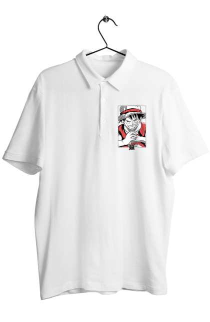 Men's polo with prints One Piece Luffy. Anime, luffy, manga, monkey de luffy, one piece, pirates. 2070702