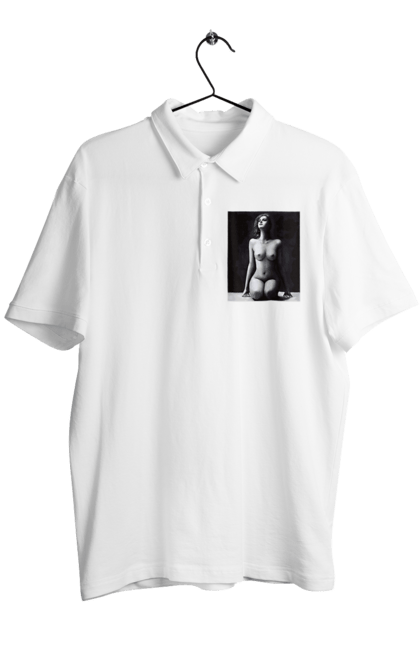 Поло чоловіче з принтом "Краса тіла". Вигини жіночого тіла, грація тіла, груди, жіноче тіло, жіночі груди, краса тіла. 2070702