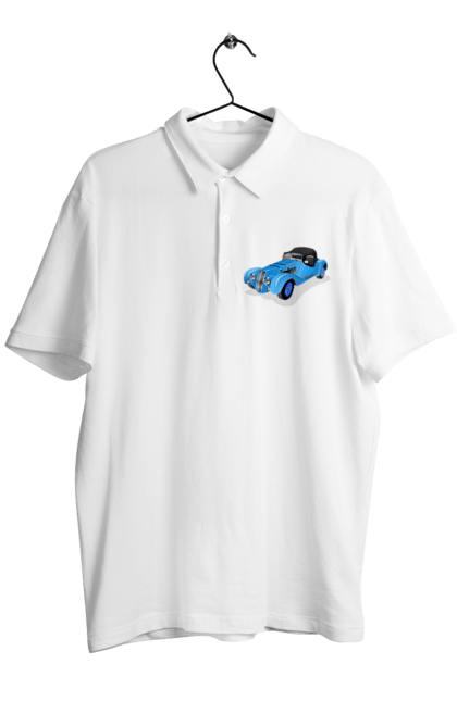 Men`s polo with prints Car. Auto, car, classic, old, old machine. 2070702