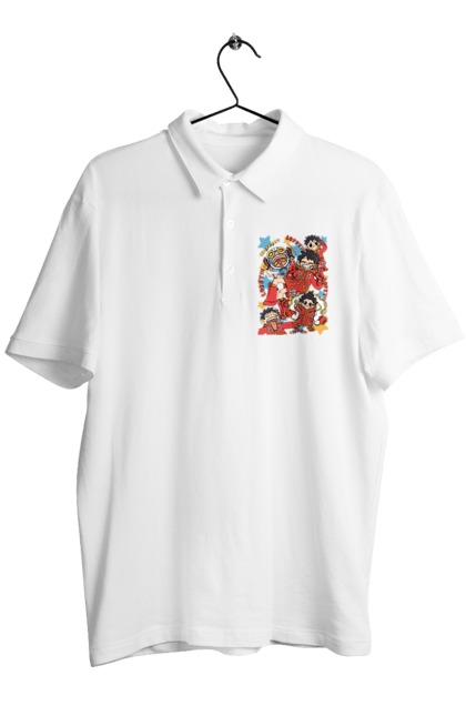 Men's polo with prints One Piece Luffy. Anime, luffy, manga, monkey de luffy, one piece, pirates. 2070702