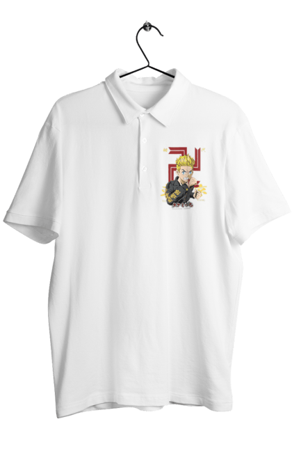 Men's polo with prints Tokyo Avengers Takemichi. Action movie, anime, fantasy, game, manga, takemichi, thriller, tokyo avengers, tokyo revengers, tv series. 2070702