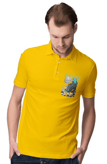 Men's polo with prints Kaiju № 8 Kafka Hibino. Anime, hibino kafka, kafka hibino, kaiju, kaiju 8, kaiju 8, kaiju № 8, manga. 2070702