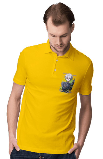 Men's polo with prints Evangelion Kaworu. Anime, evangelion, eve, kaworu, kaworu nagisa, manga, neon genesis evangelion, nerve, tv series. 2070702