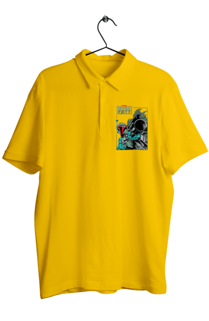 Men's polo with prints Boba Fett. Bob fett, boba fett, clone, head hunter, star wars. 2070702