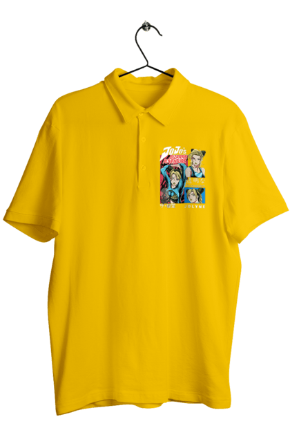 Men's polo with prints JOJO Jolyne Cujoh. Anime, jojo, jojo`s bizarre adventure, jojo’s bizarre adventure, jolyne cujoh, manga. 2070702