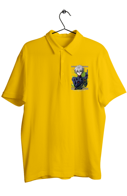 Men's polo with prints Evangelion Kaworu. Anime, evangelion, eve, kaworu, kaworu nagisa, manga, neon genesis evangelion, nerve, tv series. 2070702