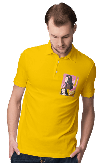 Men`s polo with prints Demon Slayer Nezuko. Anime, demon slayer, kimetsu no yaiba, manga, nezuko, serial. 2070702