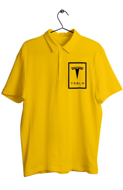 Men`s polo with prints Tesla. Tesla. 2070702