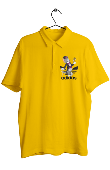 Men's polo with prints Adidas Tom and Jerry. Adidas, animated series, cartoon, cat, jerry, mouse, tom and jerry. 2070702