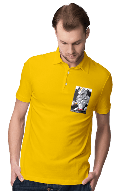 Men's polo with prints Dragon Ball Majin Buu. Anime, antagonist, dragon ball, majin buu, manga, tv series. 2070702