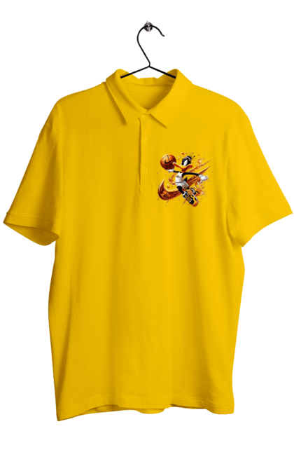 Поло чоловіче з принтом "Даффі Дак Nike". Daffy duck, looney tunes, merrie melodies, nike, warner brothers, даффі дак, качка, мультфільм. 2070702