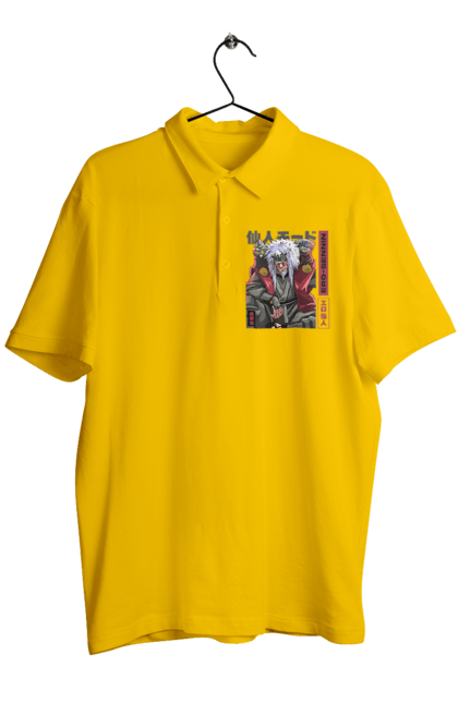 Men's polo with prints Naruto Jiraiya. Anime, hokage, jiraiya, manga, naruto, shinobi, shonen. 2070702