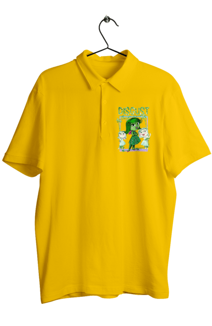 Men's polo with prints Inside Out Disgust. Cartoon, disgust, emotions, inside out, pixar. 2070702