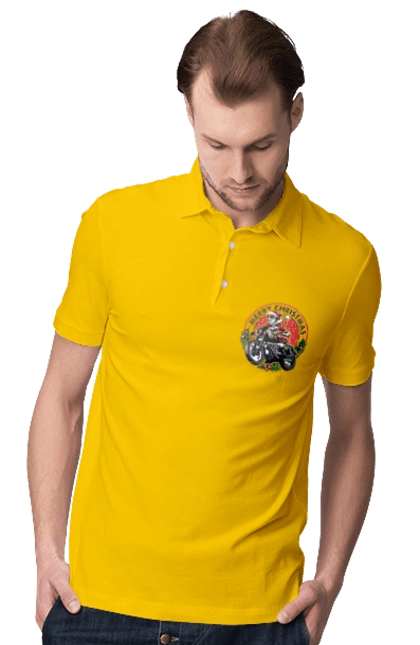 Щасливого Різдва, дід мороз на мотоциклі