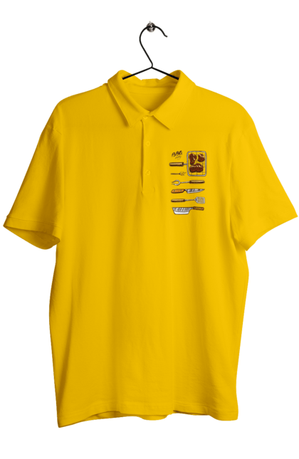 Men`s polo with prints Barbecue Party. B-b-q, fry, meat. 2070702