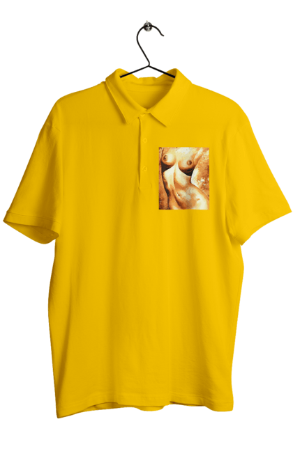 Поло чоловіче з принтом "Краса тіла". Вигини жіночого тіла, грація тіла, груди, жіноче тіло, жіночі груди, краса тіла. 2070702