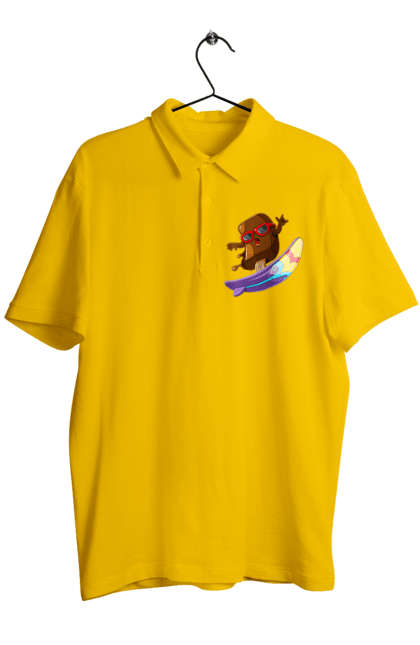 Men`s polo with prints Morozhenko On The Surf. Glasses, ice cream, summer, surfing. 2070702