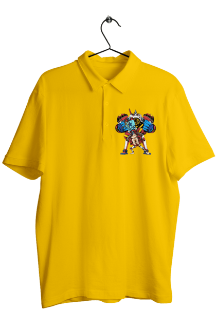 Men's polo with prints One Piece Franky. Anime, franky, iron man, manga, one piece, straw hat pirates. 2070702