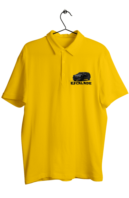 Men`s polo with prints Cadillac. Business class, cadillac, car, escalade, jeep, machine, suv. 2070702