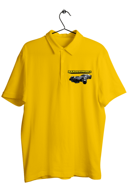 Men`s polo with prints Truck. Bandera, batmobile, military equipment, super car, truck, зсу. 2070702