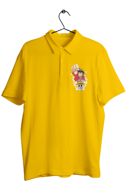 Men's polo with prints One Piece Luffy. Anime, luffy, manga, monkey de luffy, one piece, pirates. 2070702