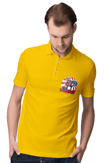 Men's polo with prints Mazinger Z Grendizer. Anime, goldorak, goldrake, grendizer, manga, mazinger z, mecha, robots. 2070702