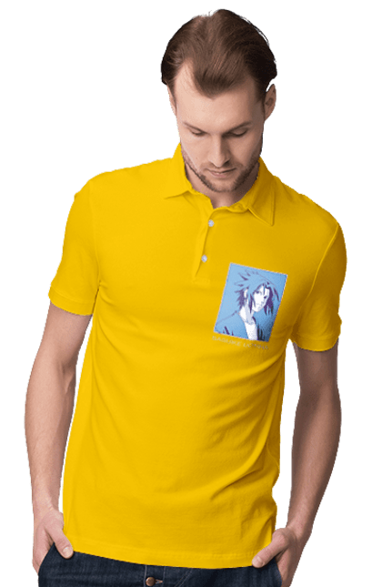 Men's polo with prints Naruto Sasuke Uchiha. Anime, manga, naruto, sasuke, sasuke uchiha, team 7, team number 7, uchiha. 2070702