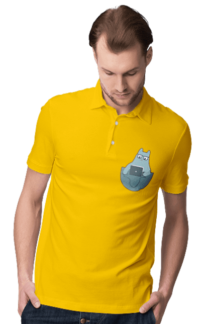 Men`s polo with prints Cat programmer. Aitі, angular, c, code, css, html, humor, it, it specialist, javascript, jquery, koduvati, php, proger, programmer, programmers, python, react, svelt, type programmer, vue, you. 2070702
