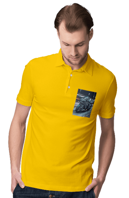 Поло чоловіче з принтом "Мото цитаты". Байк, мото, спорт, цитаты. 2070702