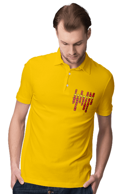 Men`s polo with prints Ukraine. Alphabet, author`s print, inscription, latin, letters, text, ukraine. 2070702