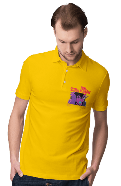 Поло чоловіче з принтом "Дандадан Момо Аясе". Dandadan, momo ayase, okarun, аніме, аясе, дандадан, манга, момо, момо аясе. 2070702