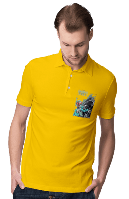 Men's polo with prints Boba Fett. Bob fett, boba fett, clone, head hunter, star wars. 2070702