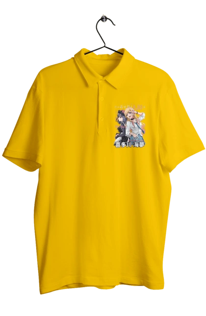 Поло чоловіче з принтом "Ця фарфорова лялечка закохалася". Anime, manga, marin kitagawa, my dress-up darling, аніме, манга, марін, марін кітагава, фарфорова лялечка. 2070702