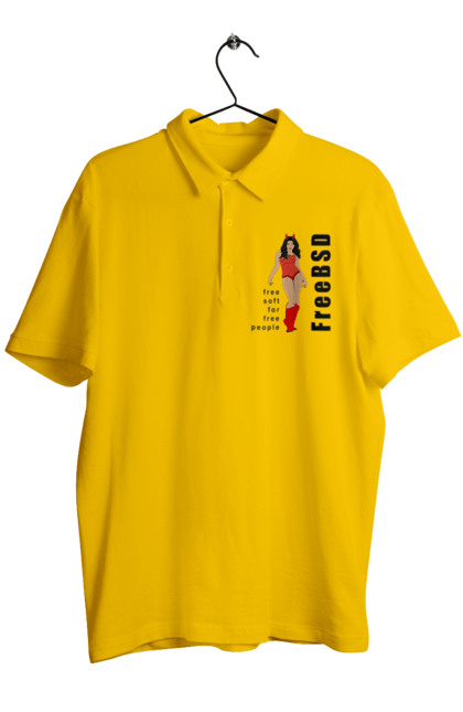 Поло чоловіче з принтом "Freebsd Для Вільних". Bsd, freebsd, unix, адміністратор, айті, айтішник, безкоштовна, безкоштовно, бестія, вільна, демон, демонесса, дівчина, для дорослих, доступність, еротика, еротична, жінка, незалежність, операційна система, ос, програміст, програмне забезпечення, свобода, сисадмін, система, системний адміністратор, софт, текст, червоний, чорний. 2070702
