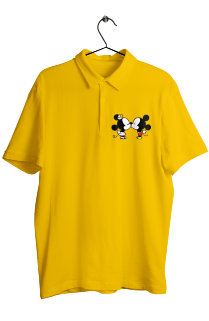 Men's polo with prints 38. Cartoon, disney, mickey, mickey mouse, minnie mouse. 2070702