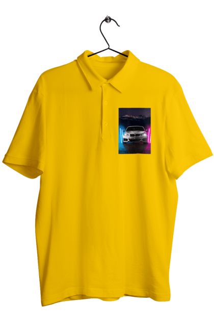 Men`s polo with prints BEHA. Beauty, beha, in the car, lanterns, ptn pnh. 2070702