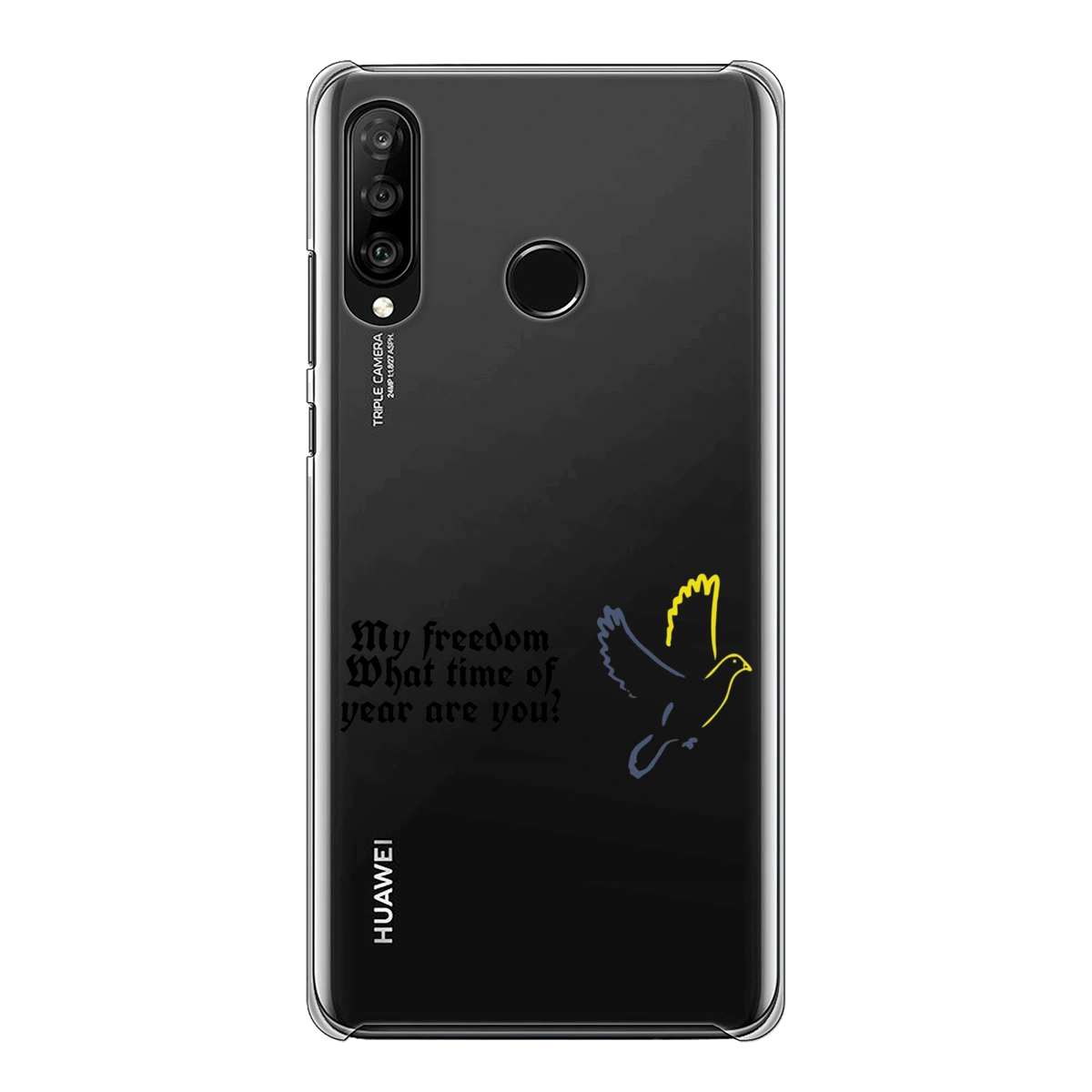 Чехол для телефона Huawei P30 Lite прозрачного цвета с принтом 