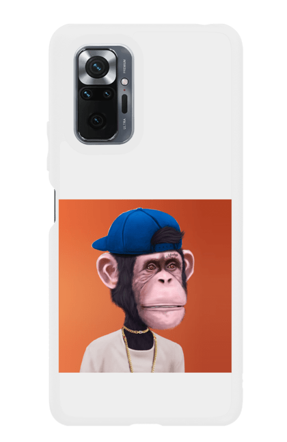 Чохол для телефону з принтом "Мавпочка 6". Nft, персонаж, принти, ручне малювання, футболки. CustomPrint.market