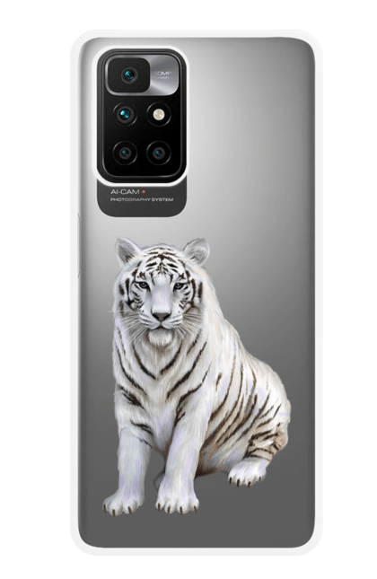 Чохол для телефону з принтом "Тигр". Білий, тварини, тигр. CustomPrint.market