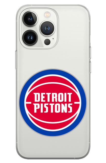 Чохол для телефону з принтом "Detroit Pistons". Баскетбол, нба, спорт, супергліга. CustomPrint.market