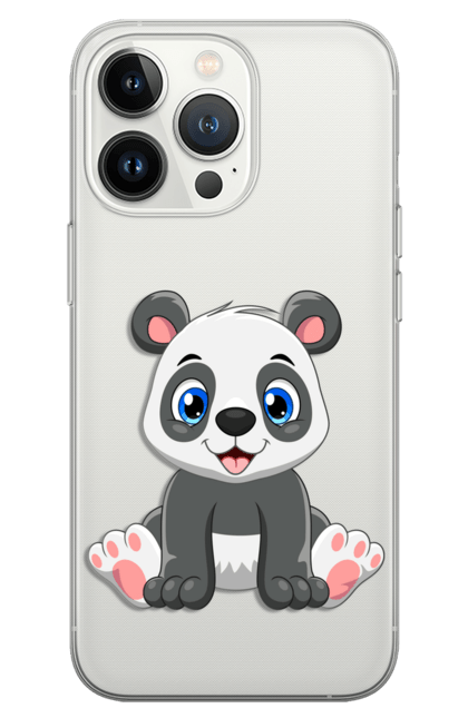 Чохол для телефону з принтом "Веселий Панда". Ведмідь, веселий панда, дитячі, панда, тварини. CustomPrint.market