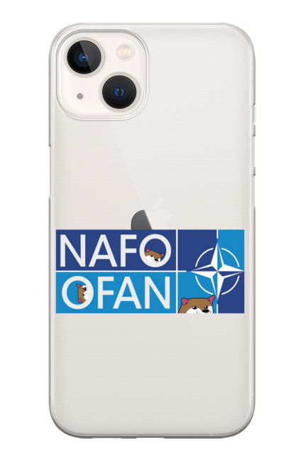 Чохол для телефону з принтом "NAFO". Мем собака, меми, нафо, нафо мем, україна. CustomPrint.market