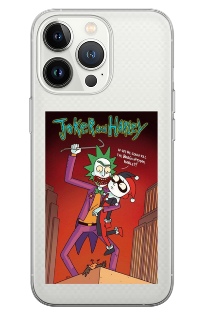 Чохол для телефону з принтом "Рік і Морті". Джокер, космос, морти, портал, сериал, харли. CustomPrint.market