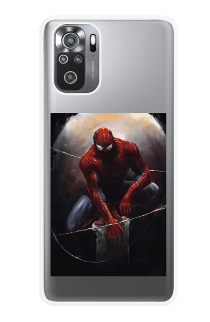 Чохол для телефону з принтом "Людина павук". Marvel, герои, паук, тьма, человек паук. CustomPrint.market
