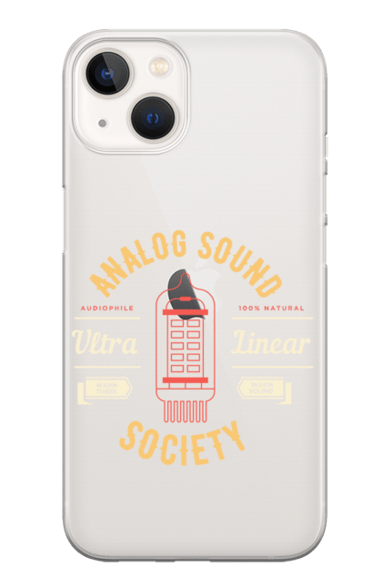 Чохол для телефону з принтом "Analog Sound Society". Звук, звукорежисеру, лампа, любитель музики, музика, музикантові, суспільство, таємне товариство. CustomPrint.market