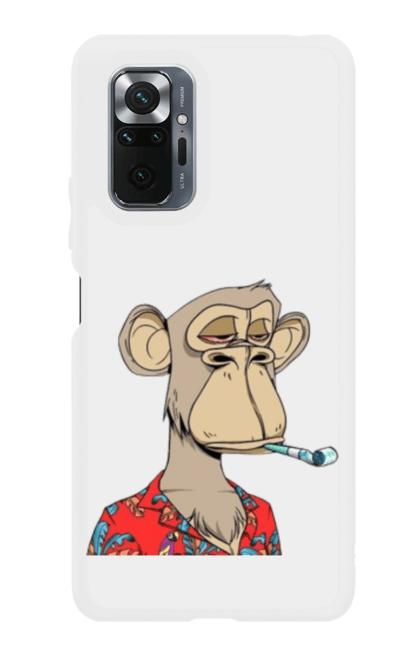 Чохол для телефону з принтом "Мавпа". Жарти, мавпа, мем, нфт, пальня, україна. CustomPrint.market