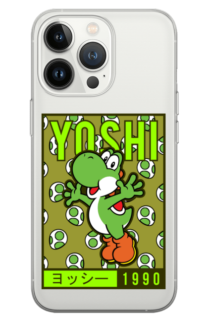 Чохол для телефону з принтом "Маріо Йоші". Nintendo, super mario world, yoshi, динозавр, ігри, маріо, нінтендо, персонаж. CustomPrint.market