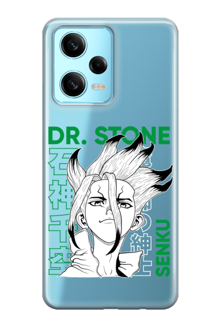 Чохол для телефону з принтом "Dr. Stone Сенку". Dr. stone, ishigami, senku, senku ishigami, аніме, доктор стоун, ісіґамі, ісіґамі сенку, манга, сенку. CustomPrint.market