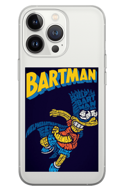 Чохол для телефону з принтом "Симпсоны". Барт, мультфильм, симпсоны, супергерой, супермен. CustomPrint.market
